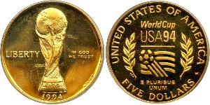 5 Dólar Estados Unidos de América (1776 - ) Oro 
