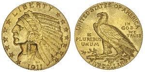 5 Dólar Estados Unidos de América (1776 - ) Oro 
