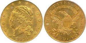 5 Dólar Estados Unidos de América (1776 - ) Oro 