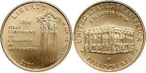 5 Dólar Estados Unidos de América (1776 - ) Oro 