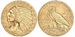 5 Dólar Estados Unidos de América (1776 - ) Oro 