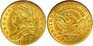 5 Dólar Estados Unidos de América (1776 - ) Oro 
