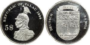 5 Dólar Palaos Palladium 