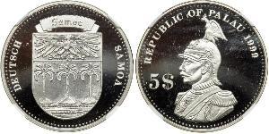 5 Dólar Palaos Palladium 