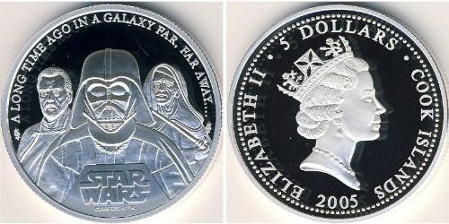 5 Dólar Cook Islands (1965 - ) Plata 