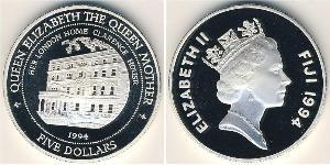 5 Dólar Fiji (1970 - ) Plata 