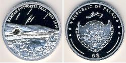 5 Dólar Palaos Plata 