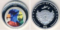 5 Dólar Palaos Plata 