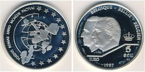 5 Ecu Belgique Argent 