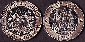5 Ecu Regno Unito (1922-)  
