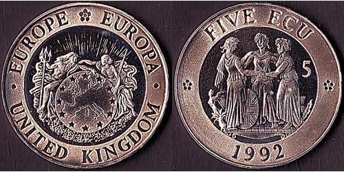 5 Ecu Regno Unito (1922-)  