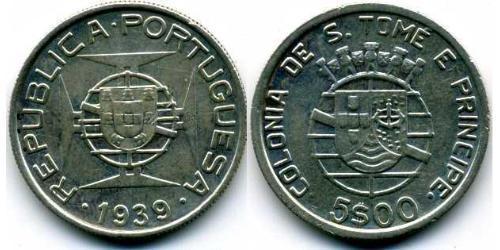 5 Escudo Sao Tomé-et-Principe (1469 - 1975) Argent 