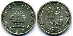 5 Escudo Mozambico (1975 - ) Argento 