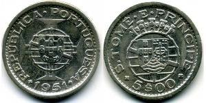 5 Escudo São Tomé and Príncipe (1469 - 1975) Copper/Nickel 