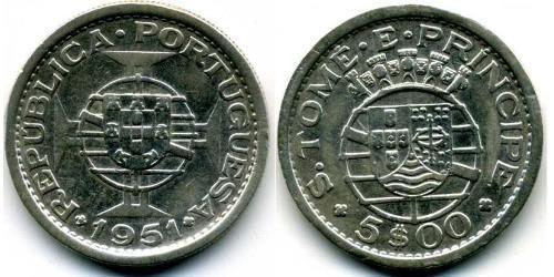 5 Escudo São Tomé and Príncipe (1469 - 1975) Copper/Nickel 