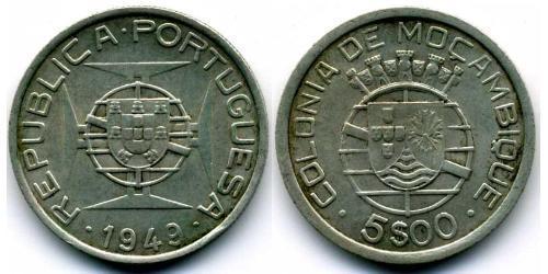 5 Escudo Mozambique (1975 - ) Silver 