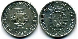5 Escudo São Tomé and Príncipe (1469 - 1975) Silver 