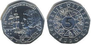 5 Euro Republic of Austria (1955 - ) Argent 