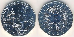 5 Euro Republic of Austria (1955 - ) Argent 