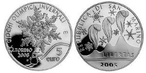 5 Euro Saint-Marin (301 - ) Argent 