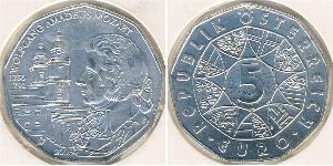 5 Euro Republic of Austria (1955 - ) Argento 