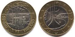 5 Euro Finlandia (1917 - ) Bimetal 