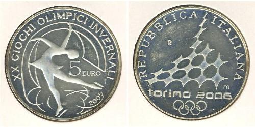 5 Euro Italia Plata 
