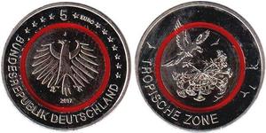 5 Euro Repubblica Federale di Germania (1990 - ) Rame 