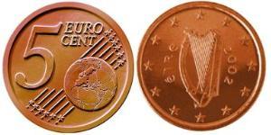 5 Eurocent Irlanda (1922 - ) Cobre/Acero 