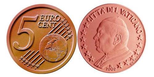 5 Eurocent Vatican (1926-) Cobre/Acero John Paul II (1920 - 2005)