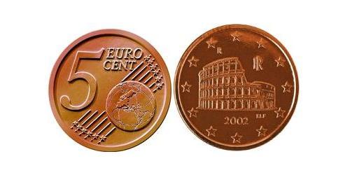 5 Eurocent Italien Kupfer/Stahl 