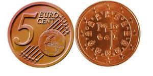 5 Eurocent Republica Portuguesa (1975 - ) Kupfer/Stahl 