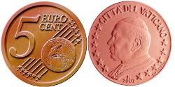 5 Eurocent Vatikan (1926-) Kupfer/Stahl John Paul II (1920 - 2005)