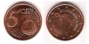 5 Eurocent Republic of Cyprus (1960 - ) Steel/Copper 