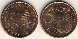 5 Eurocent 斯洛文尼亚 (1991 - ) Steel/銅 