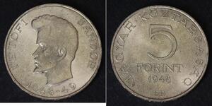 5 Forint Ungheria Argento 