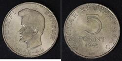 5 Forint Hungary Silver 