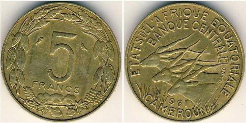 5 Franc Cameroon (1960 - ) Aluminio/Bronce 