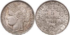 5 Franc Deuxième République (France) (1848-1852) Argent 