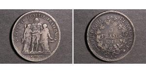 5 Franc Deuxième République (France) (1848-1852) Argent 