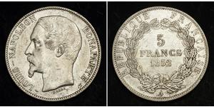 5 Franc Deuxième République (France) (1848-1852) Argent Napoleon III (1808-1873)