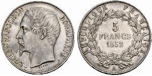 5 Franc Deuxième République (France) (1848-1852) Argent Napoleon III (1808-1873)