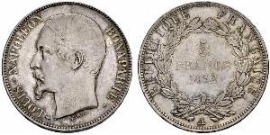 5 Franc Deuxième République (France) (1848-1852) Argent Napoleon III (1808-1873)