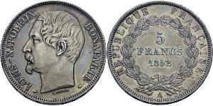 5 Franc Deuxième République (France) (1848-1852) Argent Napoleon III (1808-1873)