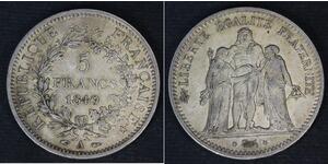 5 Franc Deuxième République (France) (1848-1852) Argent 