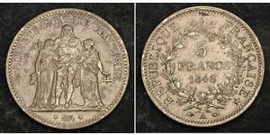 5 Franc Deuxième République (France) (1848-1852) Argent 