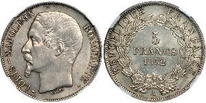 5 Franc Deuxième République (France) (1848-1852) Argent Napoleon III (1808-1873)
