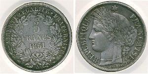 5 Franc Deuxième République (France) (1848-1852) Argent 