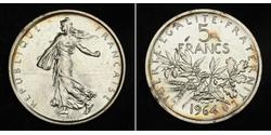 5 Franc France / Cinquième République (1958 - ) Argent 