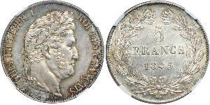 5 Franc France / Monarchie de Juillet (1830-1848) Argent Louis-Philippe I (1773 -1850)